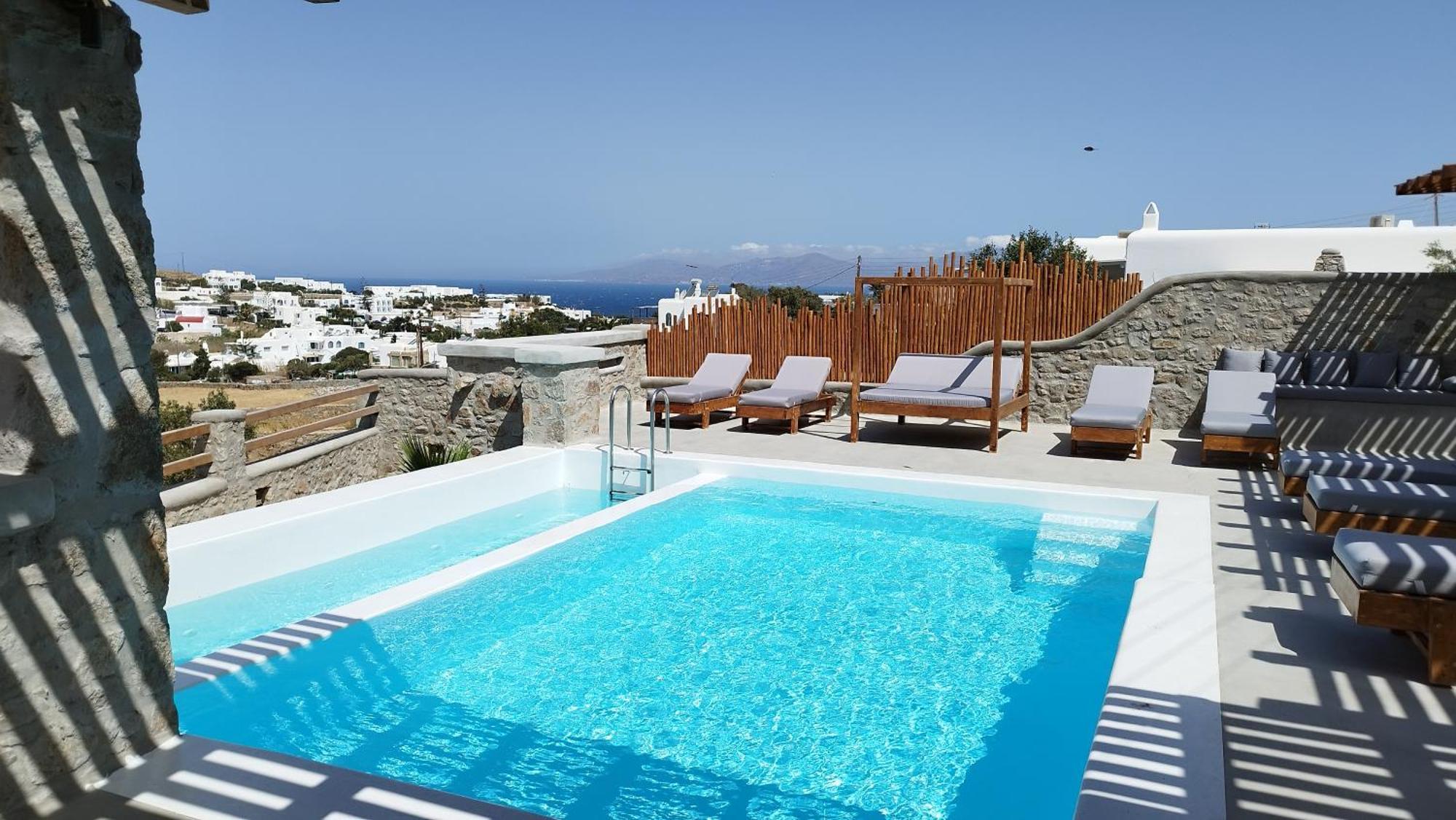 The George Villas With Private Pool, Close To Mykonos Town - Chora Εξωτερικό φωτογραφία